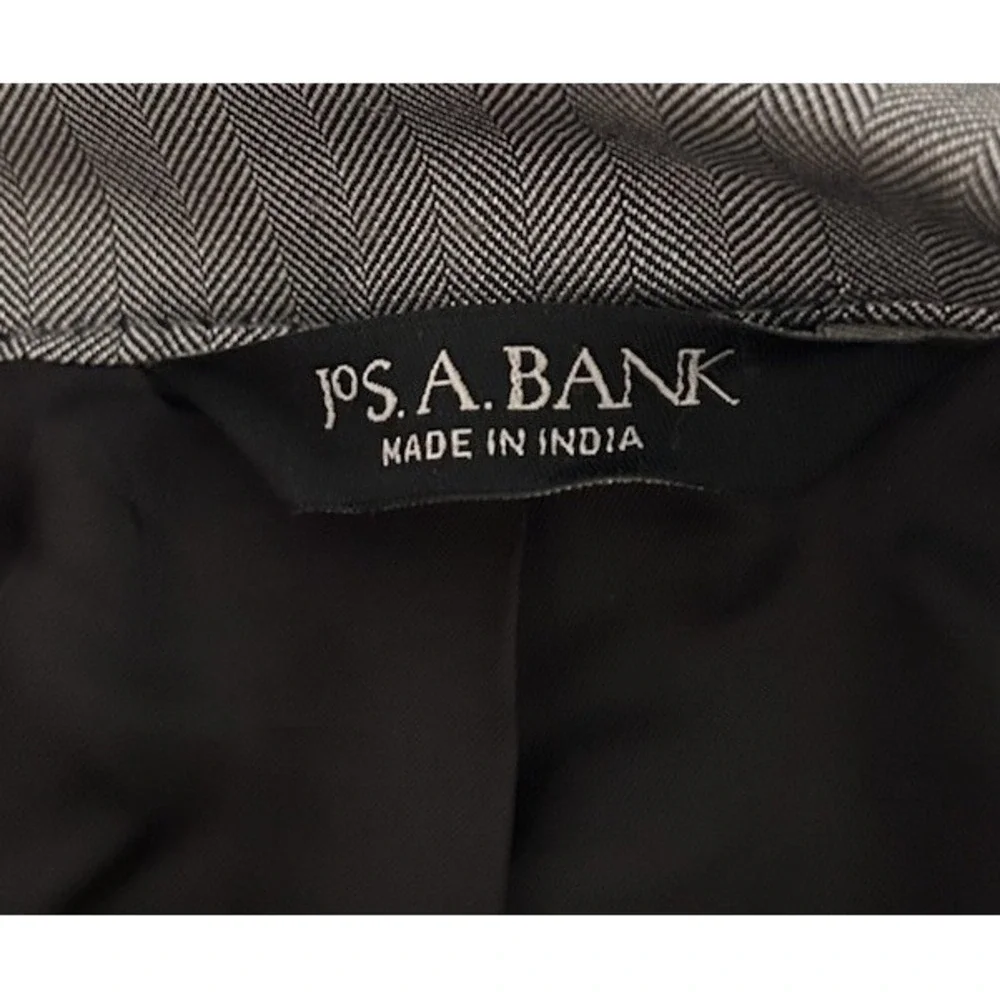 Jos A Bank Signature Collection 50R Gray Pinstriped Silk Wool Blend Suit Jacket